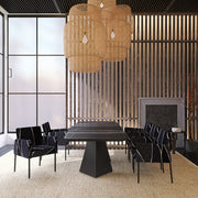 Ceramic Dining Table Folded Iron Leg Type